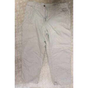 Carhartt Carpenter Pants Men's 34x32 Tan Canvas Dungaree Workwear Made in Mexico